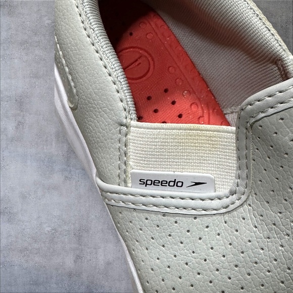 Men's Speedo White Slip-On Water Shoes Size 8 - Picture 6 of 7
